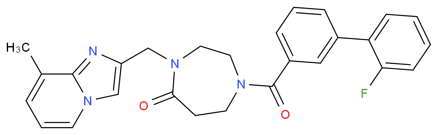 1-[(2'-fluoro-3-biphenylyl)carbonyl]-4-[(8-methylimidazo[1,2-a]pyridin-2-yl)methyl]-1,4-diazepan-5-one_Molecular_structure_CAS_)