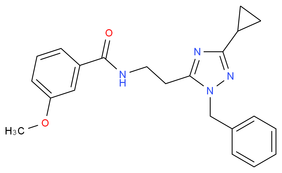 N-[2-(1-benzyl-3-cyclopropyl-1H-1,2,4-triazol-5-yl)ethyl]-3-methoxybenzamide_Molecular_structure_CAS_)