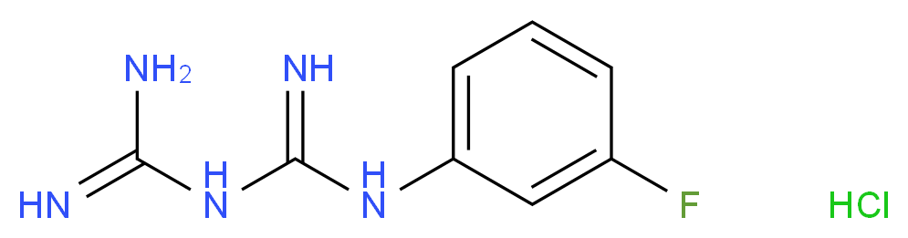 1-(3-Fluorophenyl)biguanide hydrochloride 97%_Molecular_structure_CAS_)
