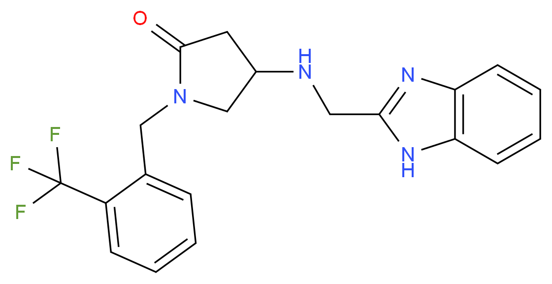 4-[(1H-benzimidazol-2-ylmethyl)amino]-1-[2-(trifluoromethyl)benzyl]-2-pyrrolidinone_Molecular_structure_CAS_)
