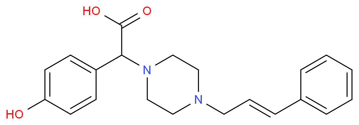 (4-hydroxyphenyl){4-[(2E)-3-phenylprop-2-en-1-yl]piperazin-1-yl}acetic acid_Molecular_structure_CAS_)