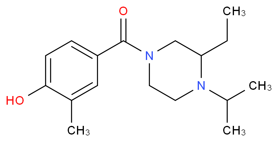 4-[(3-ethyl-4-isopropyl-1-piperazinyl)carbonyl]-2-methylphenol_Molecular_structure_CAS_)