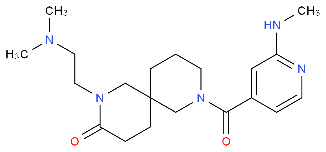 2-[2-(dimethylamino)ethyl]-8-[2-(methylamino)isonicotinoyl]-2,8-diazaspiro[5.5]undecan-3-one_Molecular_structure_CAS_)