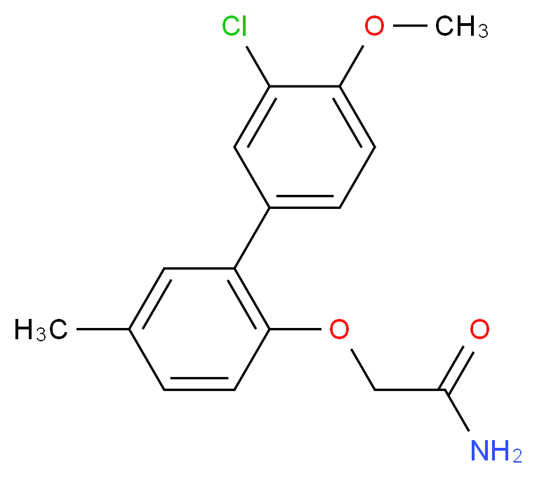 2-[(3'-chloro-4'-methoxy-5-methylbiphenyl-2-yl)oxy]acetamide_Molecular_structure_CAS_)