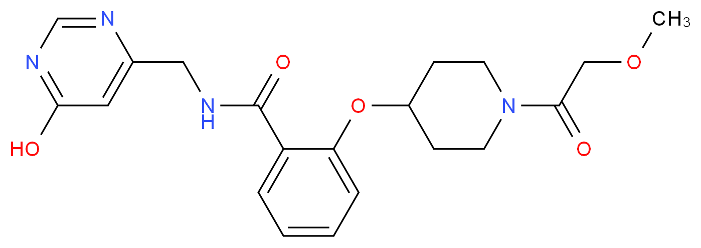 N-[(6-hydroxypyrimidin-4-yl)methyl]-2-{[1-(methoxyacetyl)piperidin-4-yl]oxy}benzamide_Molecular_structure_CAS_)