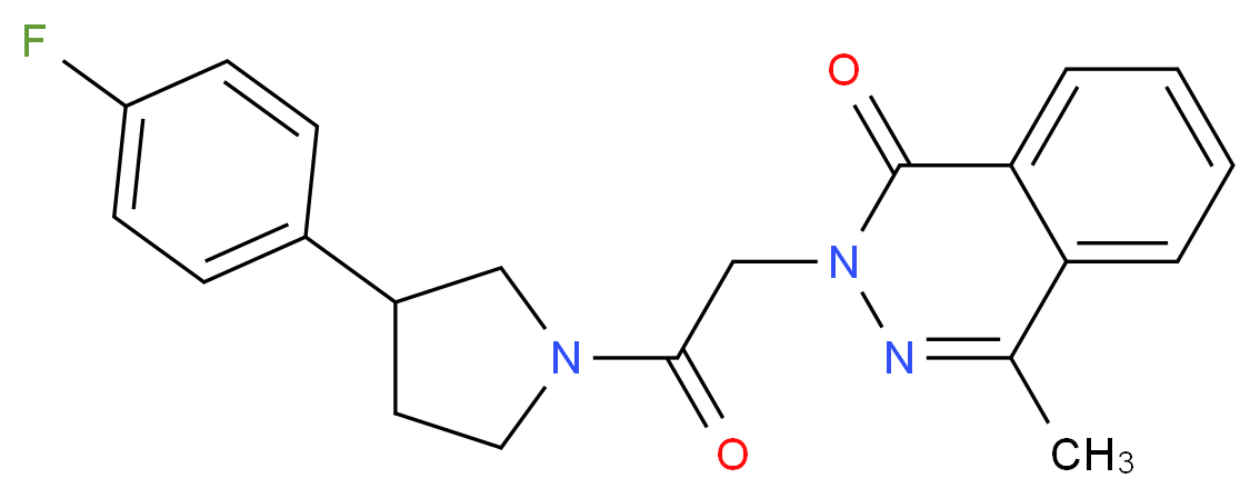 2-{2-[3-(4-fluorophenyl)-1-pyrrolidinyl]-2-oxoethyl}-4-methyl-1(2H)-phthalazinone_Molecular_structure_CAS_)