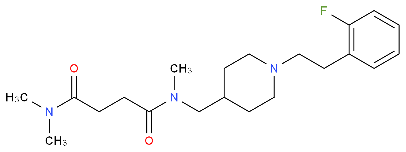 N-({1-[2-(2-fluorophenyl)ethyl]-4-piperidinyl}methyl)-N,N',N'-trimethylsuccinamide_Molecular_structure_CAS_)