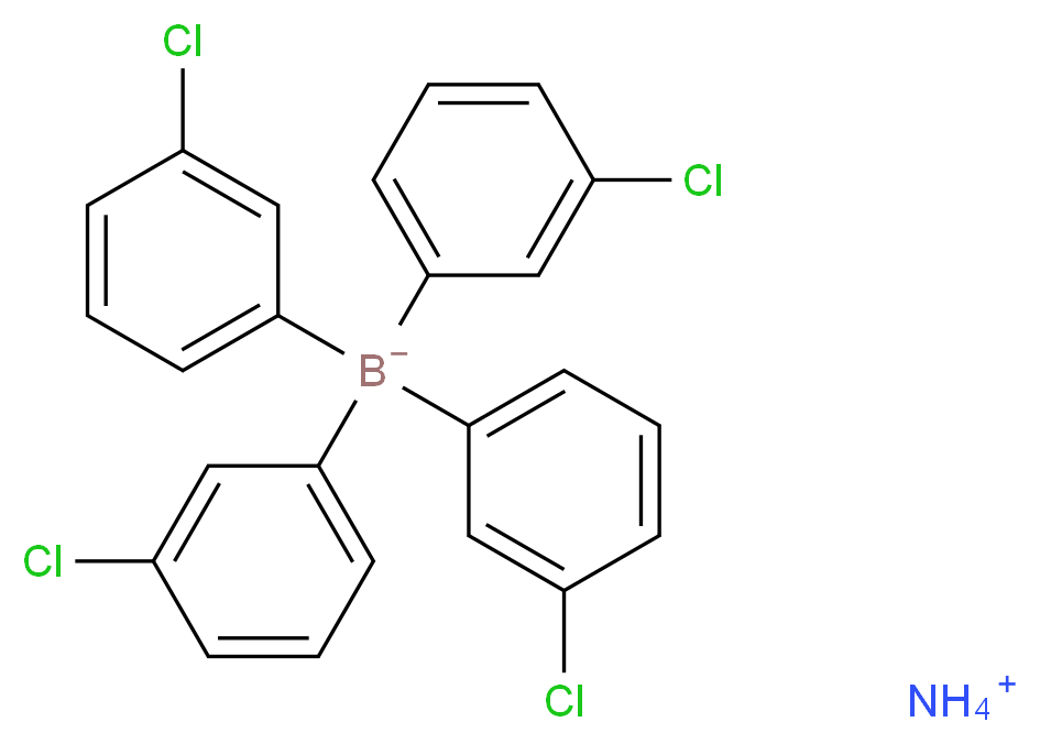 Ammonium tetrakis(3-chlorophenyl)borate_Molecular_structure_CAS_54512-39-9)