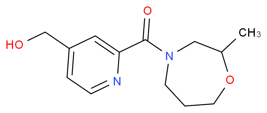 {2-[(2-methyl-1,4-oxazepan-4-yl)carbonyl]pyridin-4-yl}methanol_Molecular_structure_CAS_)