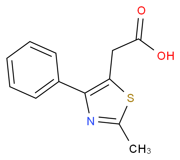(2-Methyl-4-phenyl-thiazol-5-yl)-acetic acid_Molecular_structure_CAS_34272-66-7)