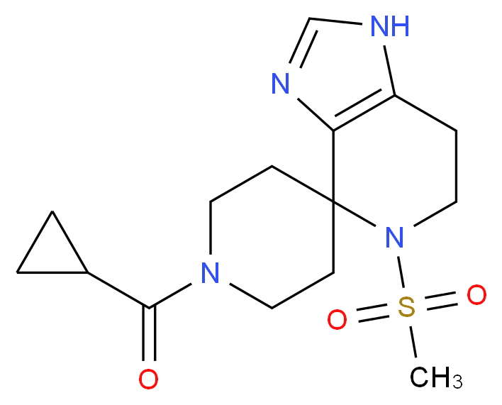 1'-(cyclopropylcarbonyl)-5-(methylsulfonyl)-1,5,6,7-tetrahydrospiro[imidazo[4,5-c]pyridine-4,4'-piperidine]_Molecular_structure_CAS_)