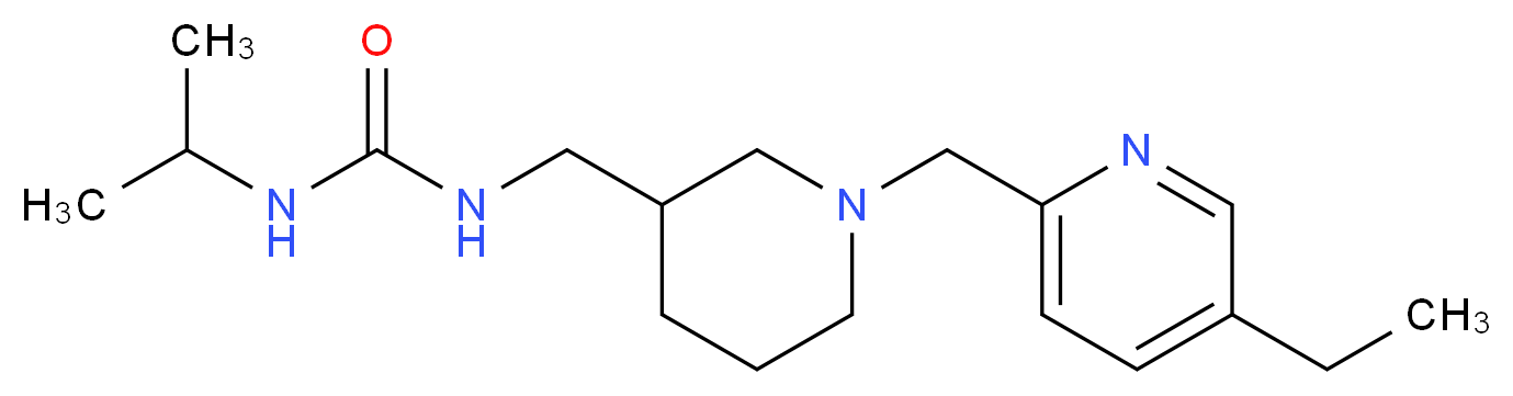N-({1-[(5-ethylpyridin-2-yl)methyl]piperidin-3-yl}methyl)-N'-isopropylurea_Molecular_structure_CAS_)