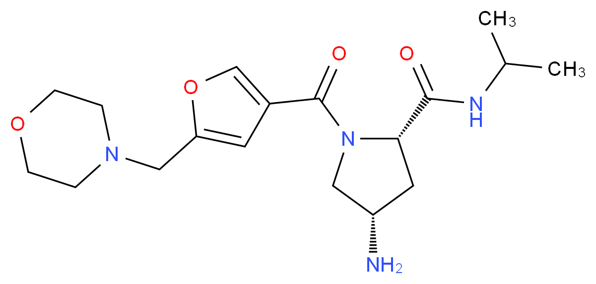 (4S)-4-amino-N-isopropyl-1-[5-(morpholin-4-ylmethyl)-3-furoyl]-L-prolinamide_Molecular_structure_CAS_)