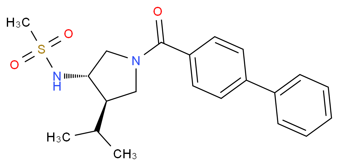 N-[(3S*,4R*)-1-(4-biphenylylcarbonyl)-4-isopropyl-3-pyrrolidinyl]methanesulfonamide_Molecular_structure_CAS_)