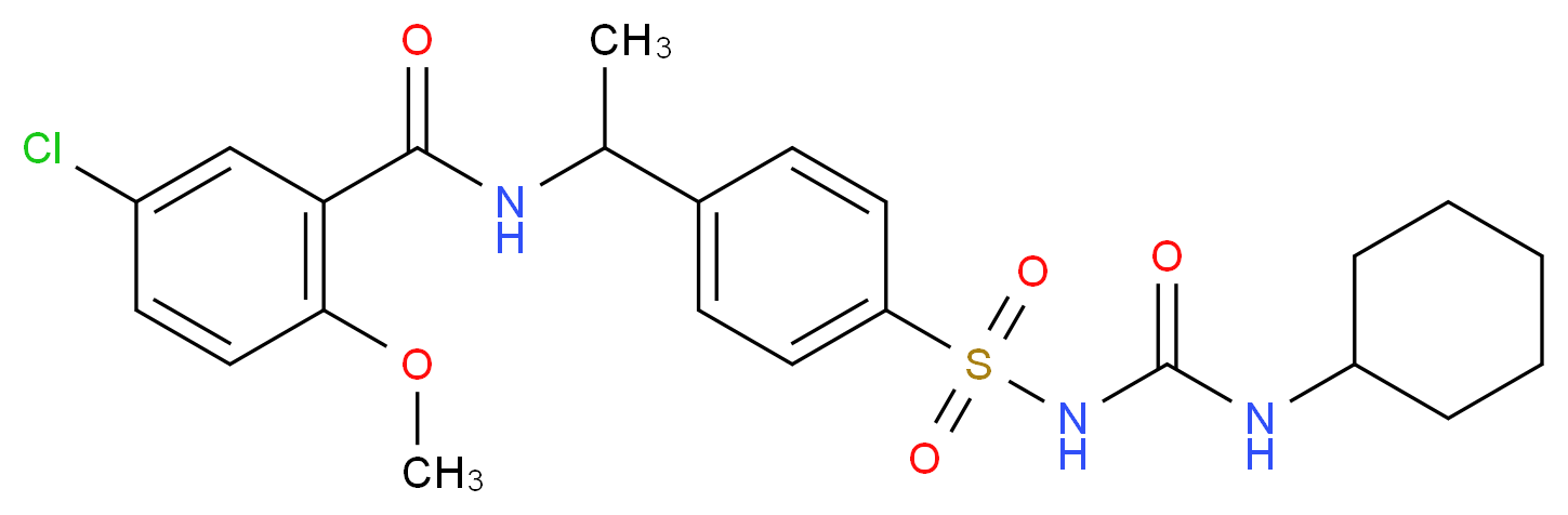 5-Chloro-N-(4-(N-(cyclohexylcarbamoyl)sulfamoyl)phenethyl)-2-methoxybenzamide_Molecular_structure_CAS_10238-21-8)