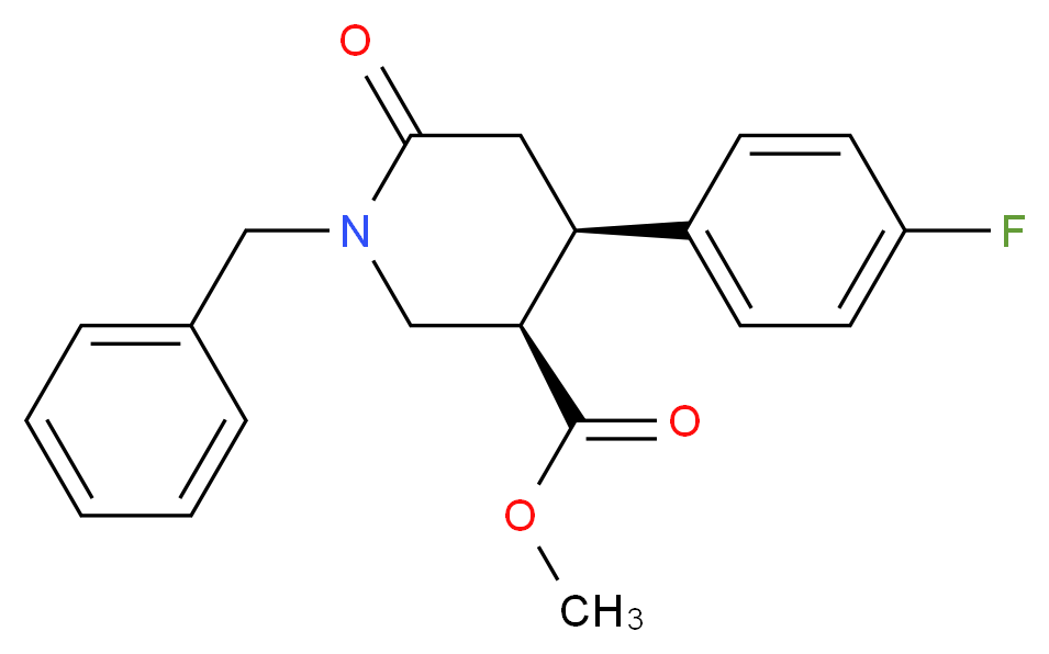 cis 1-Benzyl-4-(4-fluorophenyl)-6-oxopiperidine-3-carboxylic Acid Methyl Ester_Molecular_structure_CAS_612095-73-5)
