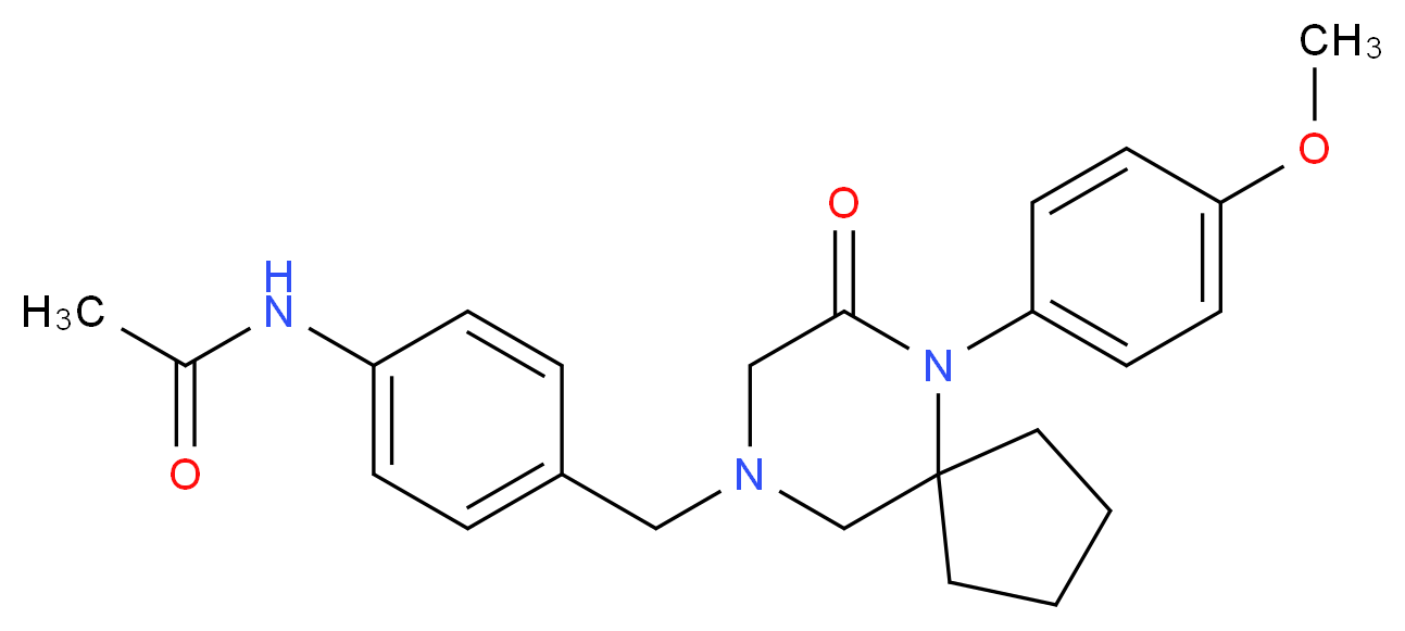 N-(4-{[6-(4-methoxyphenyl)-7-oxo-6,9-diazaspiro[4.5]dec-9-yl]methyl}phenyl)acetamide_Molecular_structure_CAS_)