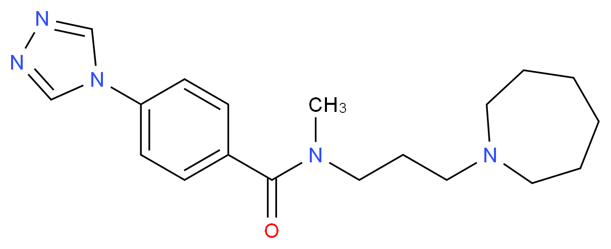 N-(3-azepan-1-ylpropyl)-N-methyl-4-(4H-1,2,4-triazol-4-yl)benzamide_Molecular_structure_CAS_)