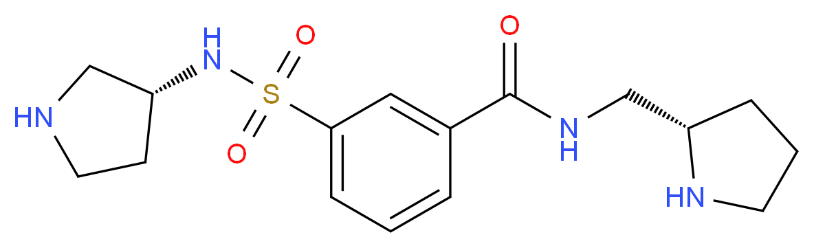 3-{[(3R)-pyrrolidin-3-ylamino]sulfonyl}-N-[(2S)-pyrrolidin-2-ylmethyl]benzamide_Molecular_structure_CAS_)