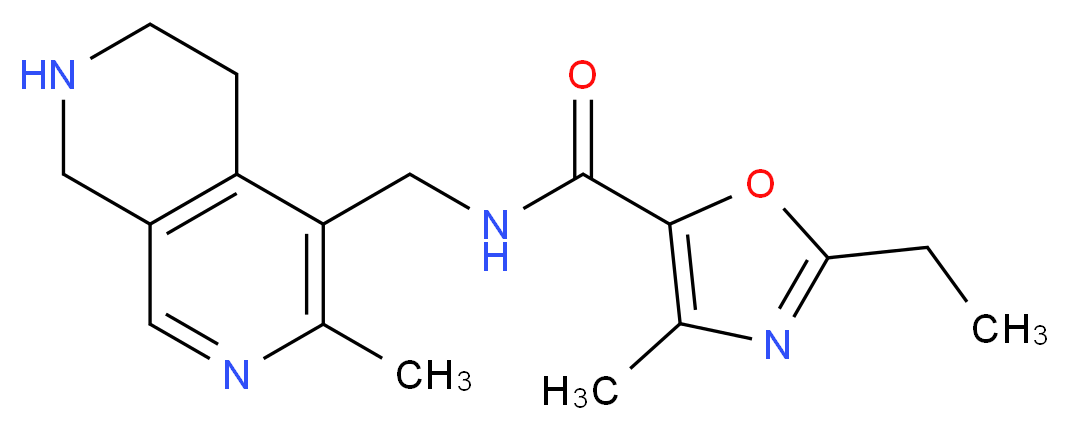 2-ethyl-4-methyl-N-[(3-methyl-5,6,7,8-tetrahydro-2,7-naphthyridin-4-yl)methyl]-1,3-oxazole-5-carboxamide_Molecular_structure_CAS_)