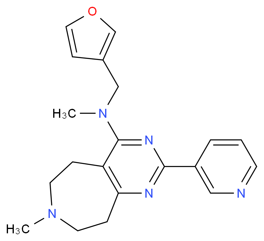 N-(3-furylmethyl)-N,7-dimethyl-2-pyridin-3-yl-6,7,8,9-tetrahydro-5H-pyrimido[4,5-d]azepin-4-amine_Molecular_structure_CAS_)