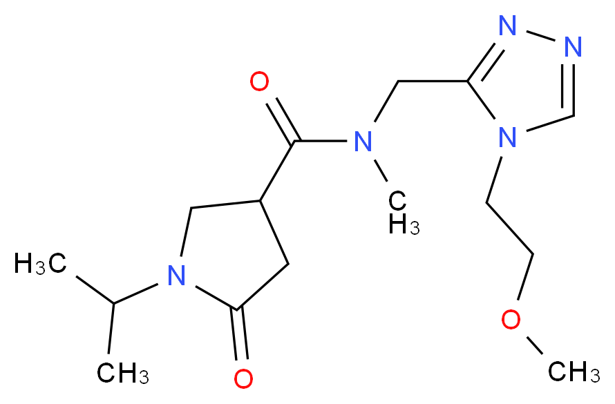 1-isopropyl-N-{[4-(2-methoxyethyl)-4H-1,2,4-triazol-3-yl]methyl}-N-methyl-5-oxo-3-pyrrolidinecarboxamide_Molecular_structure_CAS_)