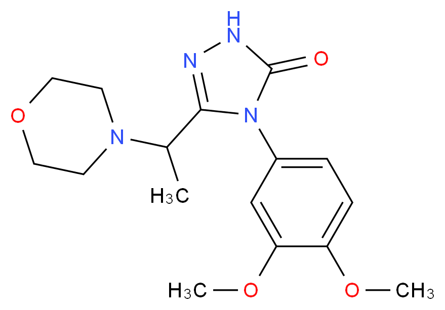 4-(3,4-dimethoxyphenyl)-5-(1-morpholin-4-ylethyl)-2,4-dihydro-3H-1,2,4-triazol-3-one_Molecular_structure_CAS_)
