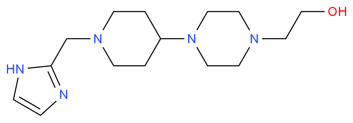 2-{4-[1-(1H-imidazol-2-ylmethyl)piperidin-4-yl]piperazin-1-yl}ethanol_Molecular_structure_CAS_)