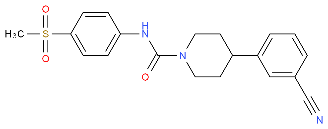 4-(3-cyanophenyl)-N-[4-(methylsulfonyl)phenyl]piperidine-1-carboxamide_Molecular_structure_CAS_)
