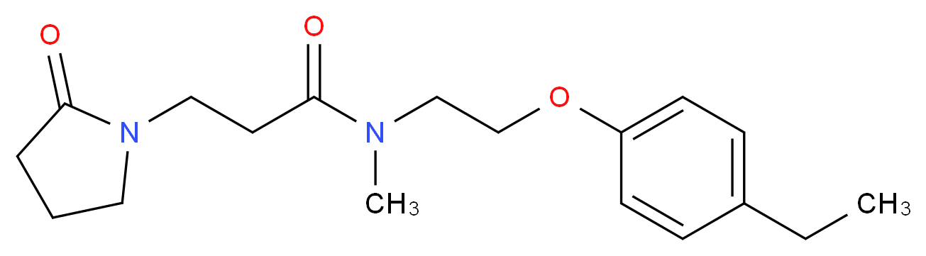 N-[2-(4-ethylphenoxy)ethyl]-N-methyl-3-(2-oxopyrrolidin-1-yl)propanamide_Molecular_structure_CAS_)