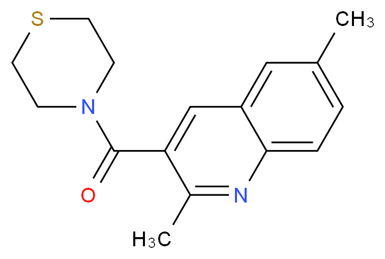 2,6-dimethyl-3-(4-thiomorpholinylcarbonyl)quinoline_Molecular_structure_CAS_)