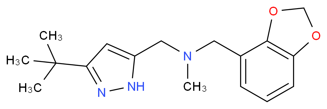 (1,3-benzodioxol-4-ylmethyl)[(3-tert-butyl-1H-pyrazol-5-yl)methyl]methylamine_Molecular_structure_CAS_)