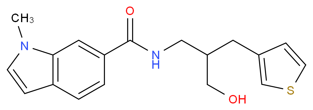 N-[3-hydroxy-2-(3-thienylmethyl)propyl]-1-methyl-1H-indole-6-carboxamide_Molecular_structure_CAS_)