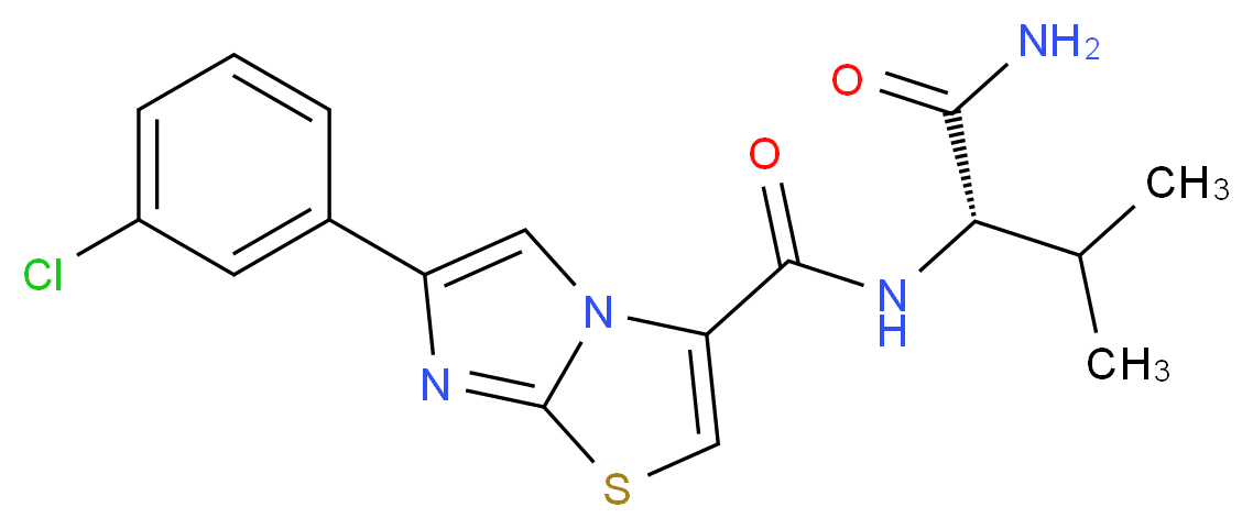 N-[(1S)-1-(aminocarbonyl)-2-methylpropyl]-6-(3-chlorophenyl)imidazo[2,1-b][1,3]thiazole-3-carboxamide_Molecular_structure_CAS_)