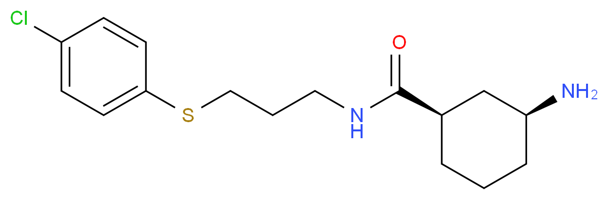 (1R*,3S*)-3-amino-N-{3-[(4-chlorophenyl)thio]propyl}cyclohexanecarboxamide_Molecular_structure_CAS_)