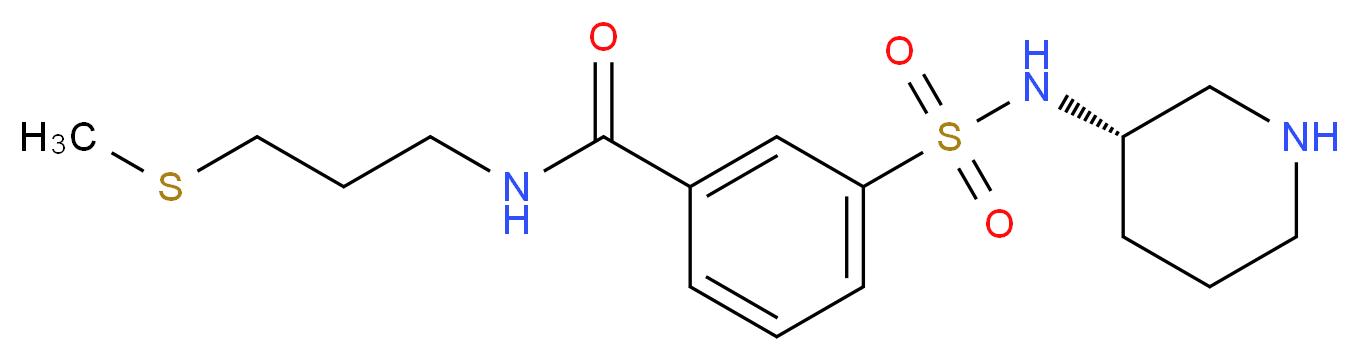 N-[3-(methylthio)propyl]-3-{[(3S)-piperidin-3-ylamino]sulfonyl}benzamide_Molecular_structure_CAS_)
