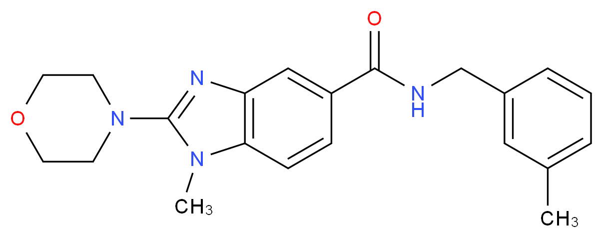 1-methyl-N-(3-methylbenzyl)-2-(4-morpholinyl)-1H-benzimidazole-5-carboxamide_Molecular_structure_CAS_)