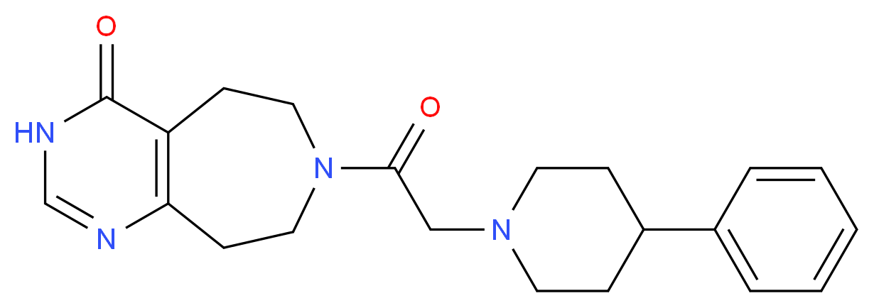 7-[(4-phenyl-1-piperidinyl)acetyl]-3,5,6,7,8,9-hexahydro-4H-pyrimido[4,5-d]azepin-4-one_Molecular_structure_CAS_)