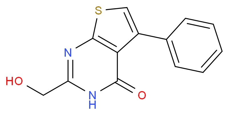 2-(hydroxymethyl)-5-phenyl-3H,4H-thieno[2,3-d]pyrimidin-4-one_Molecular_structure_CAS_)