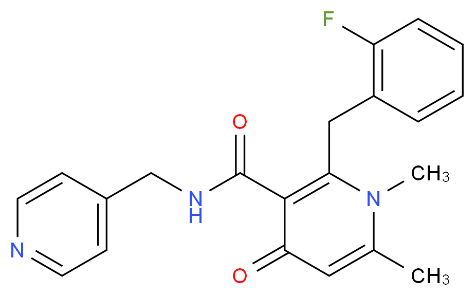 2-(2-fluorobenzyl)-1,6-dimethyl-4-oxo-N-(4-pyridinylmethyl)-1,4-dihydro-3-pyridinecarboxamide_Molecular_structure_CAS_)