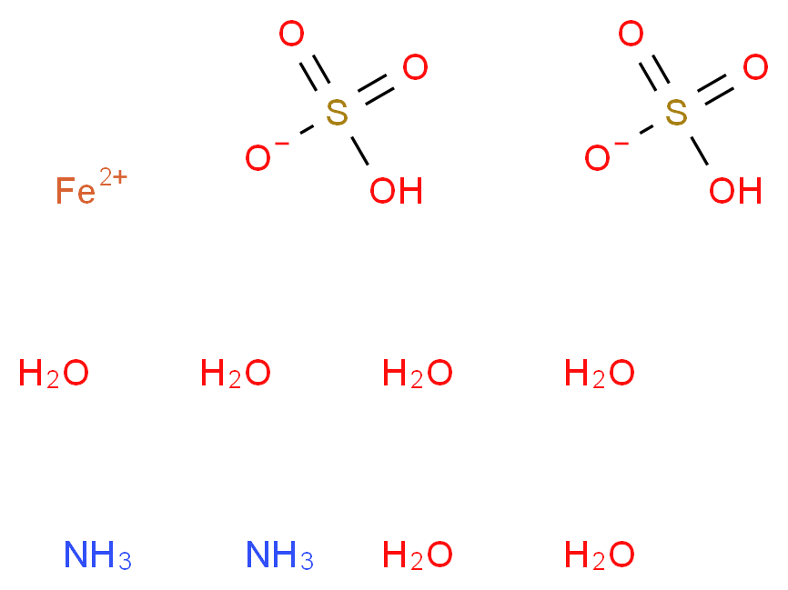 Ammonium iron(II) sulfate hexahydrate_Molecular_structure_CAS_7783-85-9)