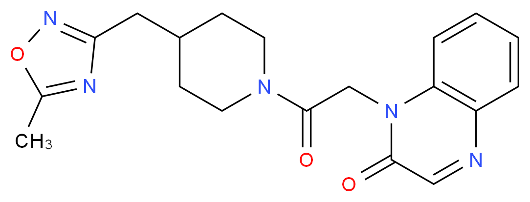 1-(2-{4-[(5-methyl-1,2,4-oxadiazol-3-yl)methyl]piperidin-1-yl}-2-oxoethyl)quinoxalin-2(1H)-one_Molecular_structure_CAS_)