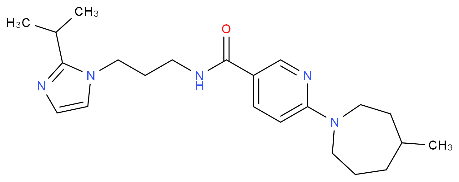 N-[3-(2-isopropyl-1H-imidazol-1-yl)propyl]-6-(4-methylazepan-1-yl)nicotinamide_Molecular_structure_CAS_)