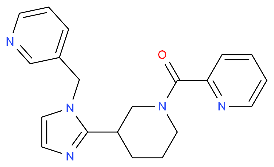 2-({3-[1-(3-pyridinylmethyl)-1H-imidazol-2-yl]-1-piperidinyl}carbonyl)pyridine_Molecular_structure_CAS_)