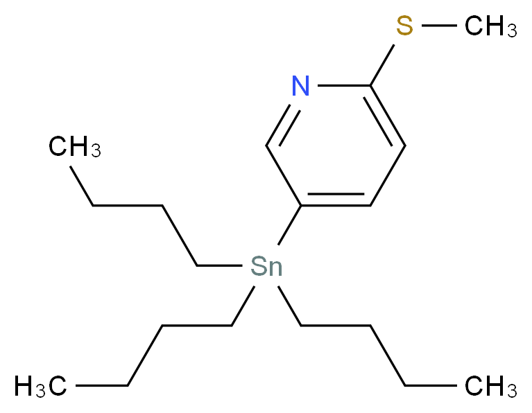 2-(Methylthio)-5-(tributylstannyl)pyridine_Molecular_structure_CAS_)