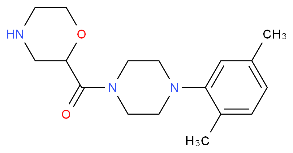 2-{[4-(2,5-dimethylphenyl)-1-piperazinyl]carbonyl}morpholine_Molecular_structure_CAS_)