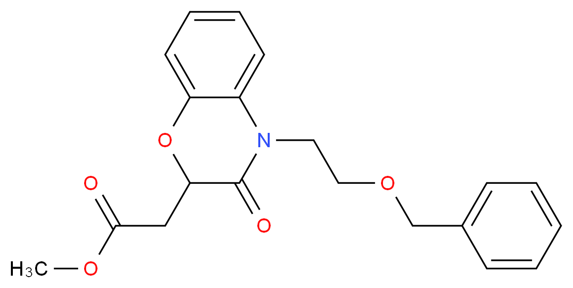 methyl {4-[2-(benzyloxy)ethyl]-3-oxo-3,4-dihydro-2H-1,4-benzoxazin-2-yl}acetate_Molecular_structure_CAS_)