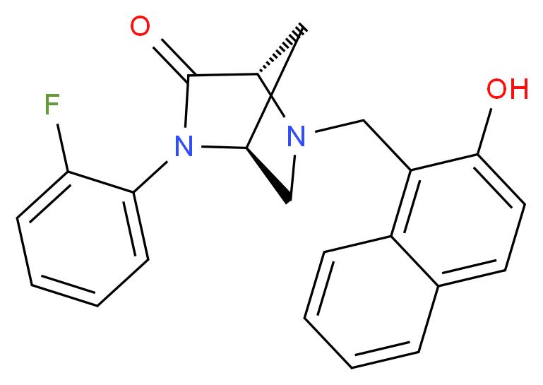 (1S*,4S*)-2-(2-fluorophenyl)-5-[(2-hydroxy-1-naphthyl)methyl]-2,5-diazabicyclo[2.2.1]heptan-3-one_Molecular_structure_CAS_)