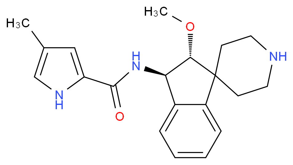 N-[(2R*,3R*)-2-methoxy-2,3-dihydrospiro[indene-1,4'-piperidin]-3-yl]-4-methyl-1H-pyrrole-2-carboxamide_Molecular_structure_CAS_)