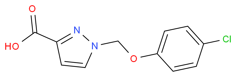 1-(4-chlorophenoxymethyl)-1H-pyrazole-3-carboxylic acid_Molecular_structure_CAS_)